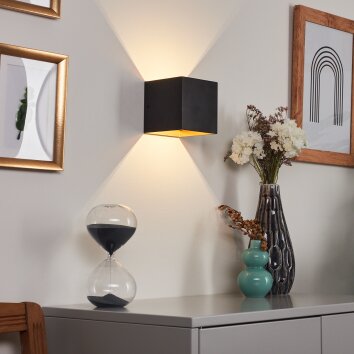 Fulufo Wall Light LED copper, black, 1-light source