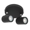 Steinhauer Upround Ceiling Light LED black, 2-light sources