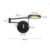 Steinhauer Turound Wall Light LED black, 1-light source