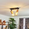 Vasanello Ceiling Light Light wood, black, 2-light sources