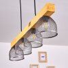 Camotes Pendant Light Light wood, matt nickel, 4-light sources