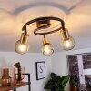 Cairns Ceiling Light antique brass, black, 3-light sources