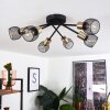 Cairns Ceiling Light antique brass, black, 6-light sources