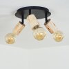 Vasanello Ceiling Light Light wood, black, 3-light sources