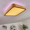 Batamoto Ceiling Light LED Light wood, white, 2-light sources, Remote control, Colour changer