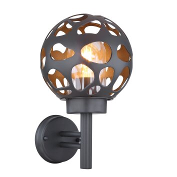 Globo HILARIO Outdoor Wall Light anthracite, 1-light source