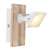 Globo JOYA Wall Light LED Light wood, white, 1-light source