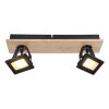 Globo JOYA Ceiling Light LED Light wood, black, 2-light sources
