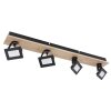 Globo JOYA Ceiling Light LED Light wood, black, 4-light sources