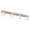 Globo JOYA Ceiling Light LED Light wood, white, 4-light sources