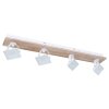 Globo JOYA Ceiling Light LED Light wood, white, 4-light sources