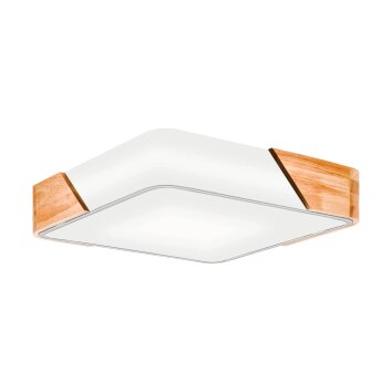 Eglo GRIMALDINO Ceiling Light Light wood, white, 2-light sources