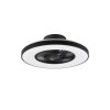 Reality Halmstad ceiling fan LED black, 1-light source, Remote control