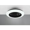 Reality Stralsund ceiling fan LED black, 1-light source, Remote control