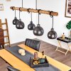 Imana Pendant Light Light wood, black, 5-light sources