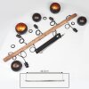 Imana Pendant Light Light wood, black, 5-light sources