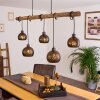 Imana Pendant Light Light wood, black, 5-light sources