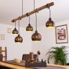 Imana Pendant Light Light wood, black, 5-light sources