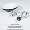 Chara Pendant Light chrome, black, 1-light source