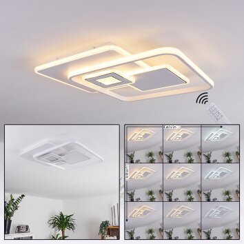 Panchita Ceiling Light LED white, 1-light source, Remote control