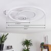 Panchita Ceiling Light LED white, 1-light source, Remote control