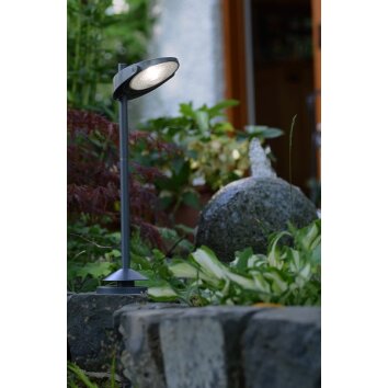 Lutec sun connec Solar STACK outdoor path light LED grey, 3-light sources