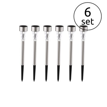 Globo SOLAR 6-piece solar light set LED stainless steel, 1-light source