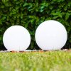 Solar light balls LED stainless steel, 2-light sources