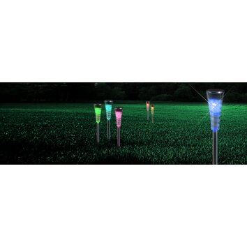 Globo VENTA Set of 5 Path Lights LED clear, 1-light source, Colour changer