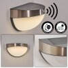 PORI outdoor wall light LED chrome, 1-light source, Motion sensor