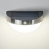 PORI outdoor wall light LED chrome, 1-light source, Motion sensor