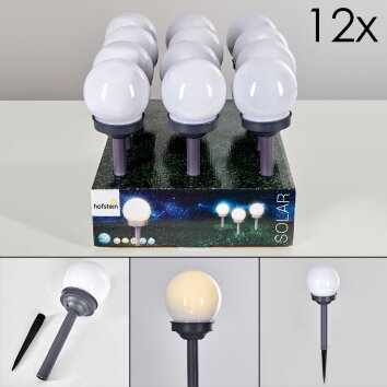 HAKON Set of 12 garden lights LED grey, 1-light source