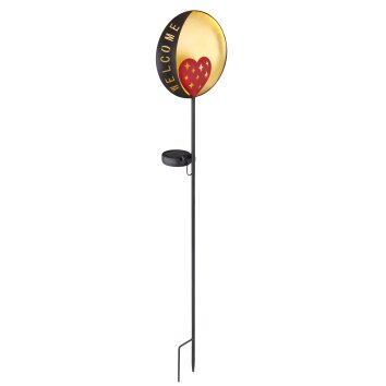 Globo  solar light LED red, black-gold, 1-light source