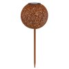 Globo solar light LED rust-coloured, 1-light source