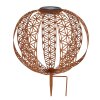 Globo solar light LED rust-coloured, 1-light source