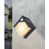 Globo Solar Outdoor Wall Light LED black, 8-light sources, Motion sensor