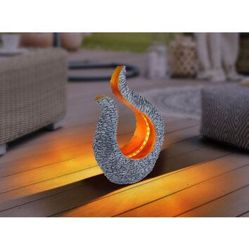 Globo solar light LED grey, 28-light sources