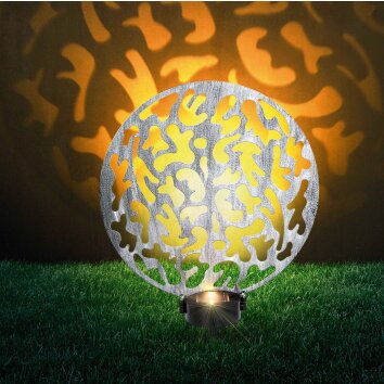 Globo solar light LED silver, 2-light sources