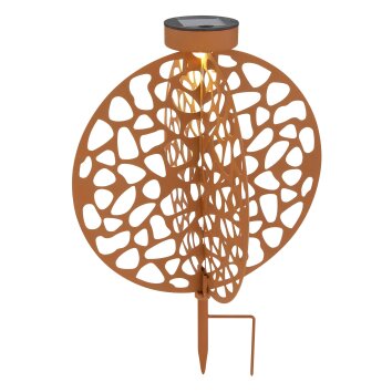 Globo solar light LED rust-coloured, 1-light source