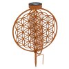 Globo solar light rust-coloured, 1-light source