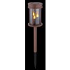 Globo solar light LED rust-coloured, 3-light sources