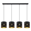 Globo ABBEY Pendant Light black, 4-light sources