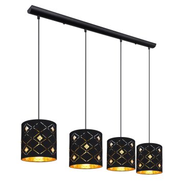 Globo ABBEY Pendant Light black, 4-light sources