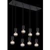 Globo HERMINE Pendant Light black, 8-light sources