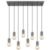 Globo FREDDY Pendant Light Oxidised Silver, 8-light sources