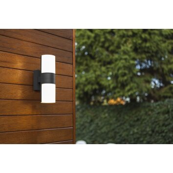 Lutec CYRA Outdoor Wall Light LED black, 2-light sources