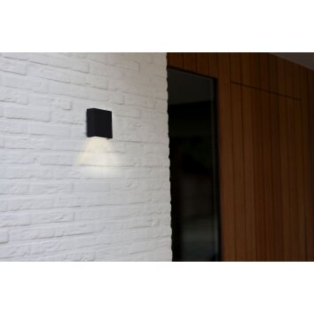 Lutec Gemini XF Outdoor Wall Light LED black, 1-light source