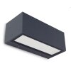 Lutec GEMINI Outdoor Wall Light LED anthracite, 2-light sources, Colour changer