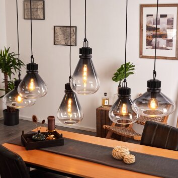 Coapilla Pendant Light black, 6-light sources