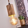 Chapana Pendant Light brown, Light wood, black, 3-light sources